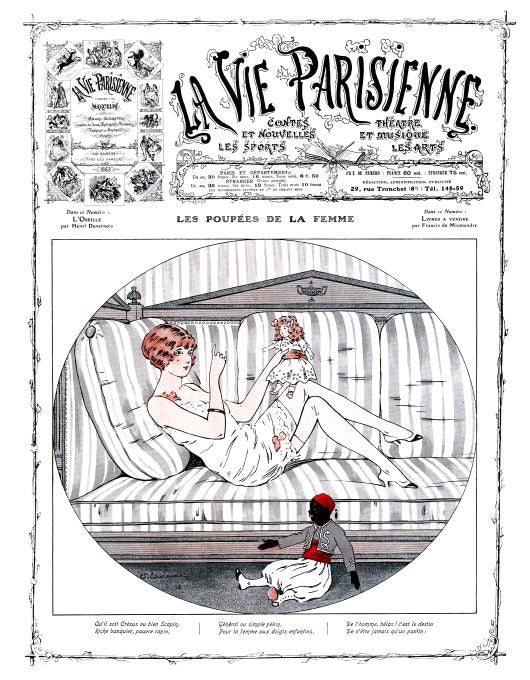 Pin Up - Girl w/ Dolls  - Touraine - 1913