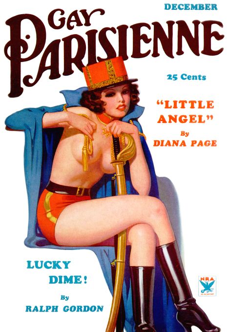 Pin Up - Girl in Cape w/Sword - Unknown - 1934