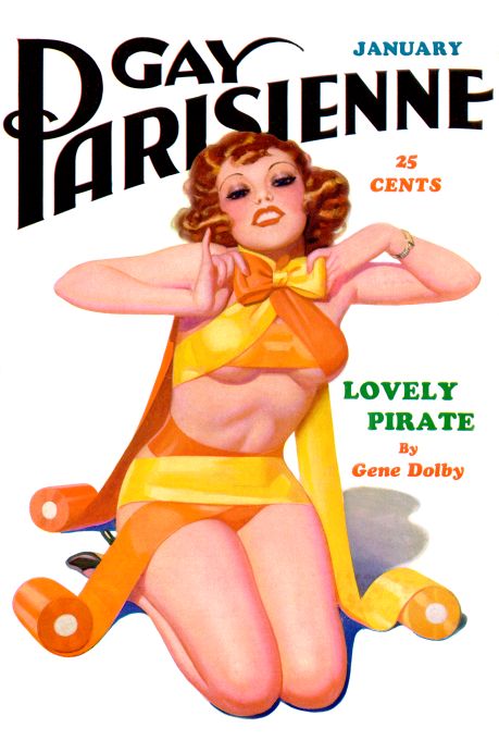 Pin Up - Girl in Ribbons  - Unknown - 1936