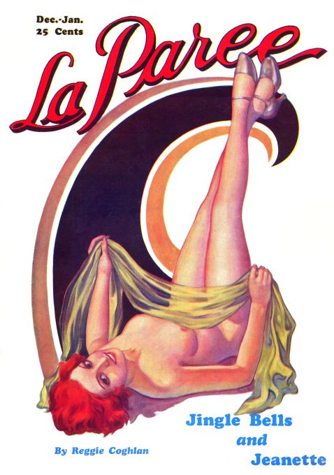 Pin Up - Nude Redhead Girl Lays - Unknown - 1933