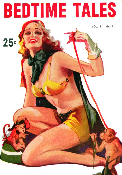 Pin Up - Girl With Monkeys - 1930s