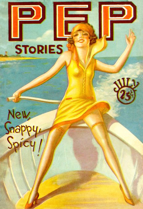 Pin Up - Girl in Yellow On Boat - 1928