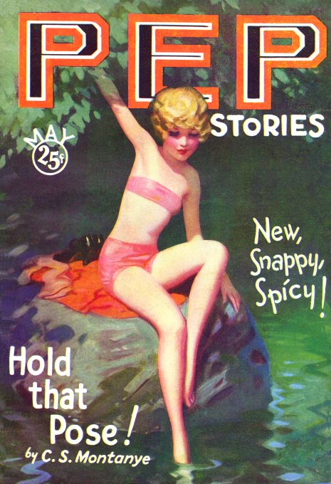 Pin Up - Blonde Girl in River - 1929