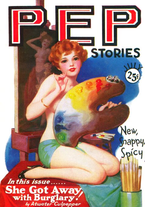 Pin Up - Redhead Artist Girl - 1929