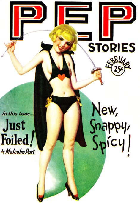 Pin Up - Girl in with Cape Sword - 1930