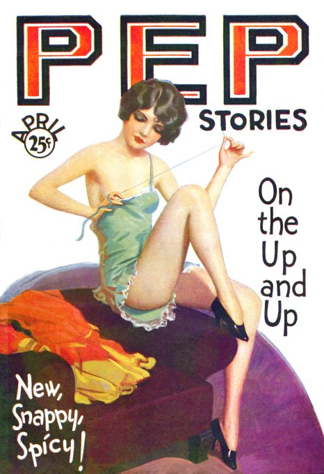 Pin Up - Girl Mending Strap - 1930