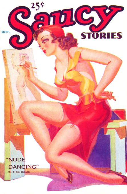 Pin Up - Redhead Artist Girl - 1935