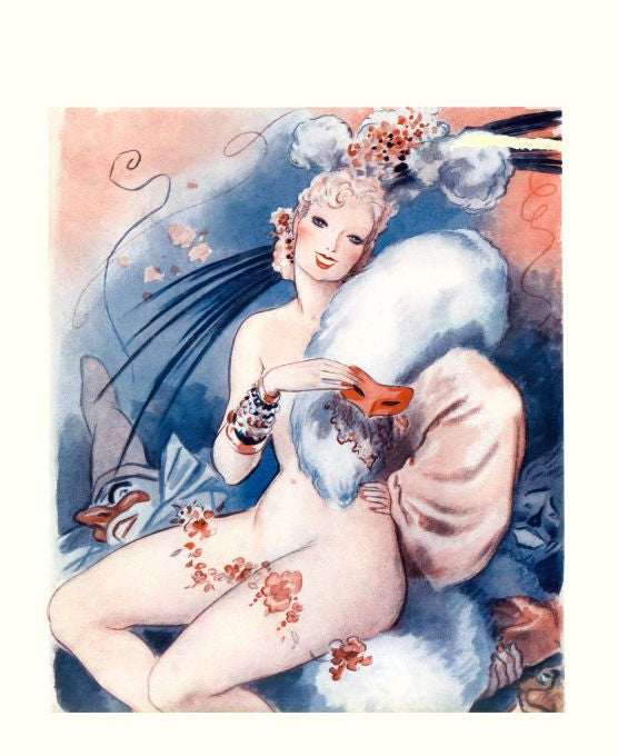 Pin Up - Blonde Girl After Carnaval - Vallee - 1937