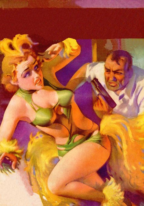 Pin Up - Blonde Showgirl Runs From Man with Gun - Ward - 1936