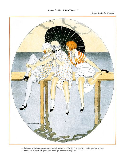 Pin Up - Girls On Pier  - Wegener - 1913