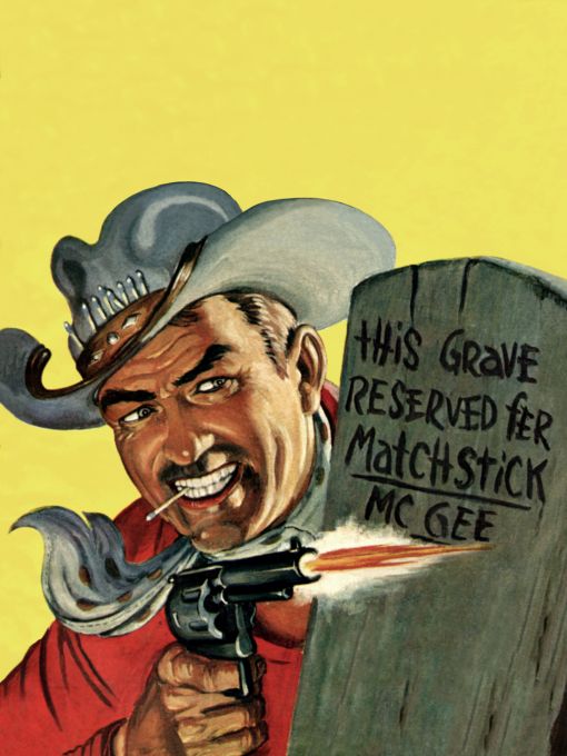 Matchstick Mcgee shooting revolver from his future gravestone