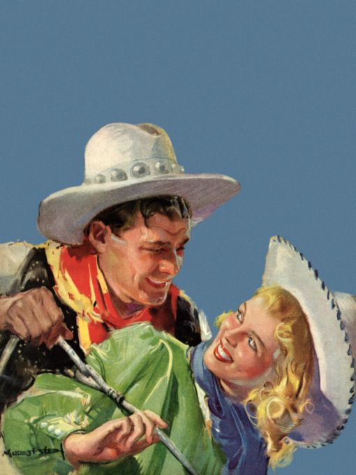 Cowboy and Cowgirl flirting