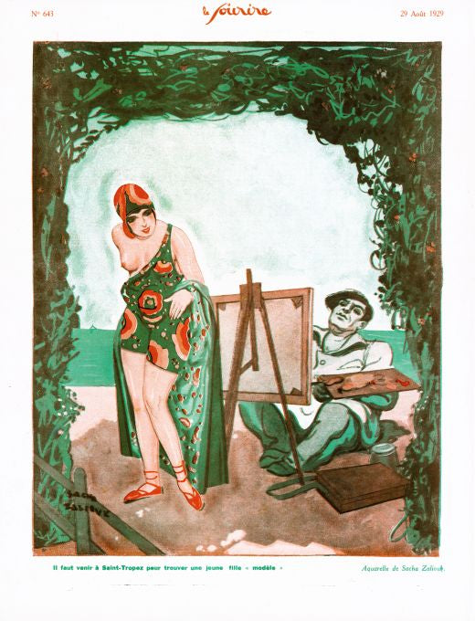 Pin Up - Man Paints Girl - Zaliouk - 1929